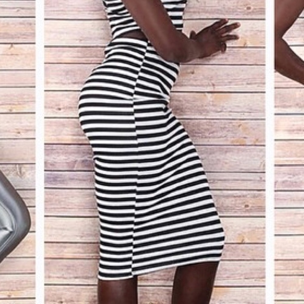 Striped Pencil Skirt - Picture 3 of 5